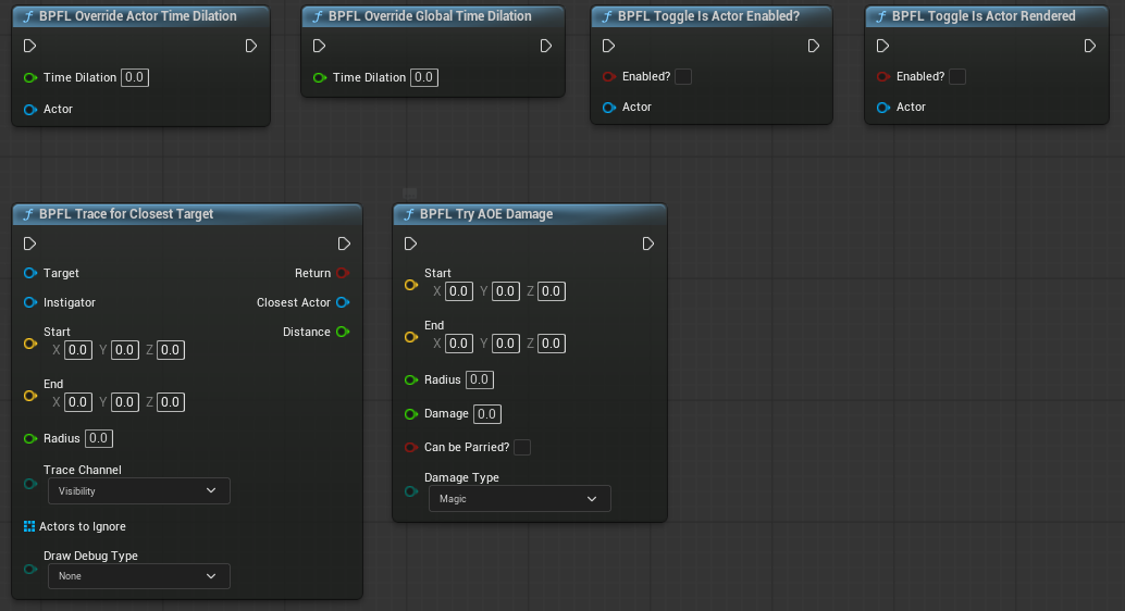 Common player functions Blueprint library